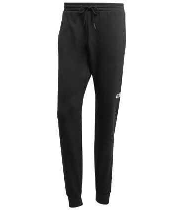 Pantalón deportivo Adidas M LIN FL TC PT para hombre en felpa suave con cintura elástica y puños de canalé.