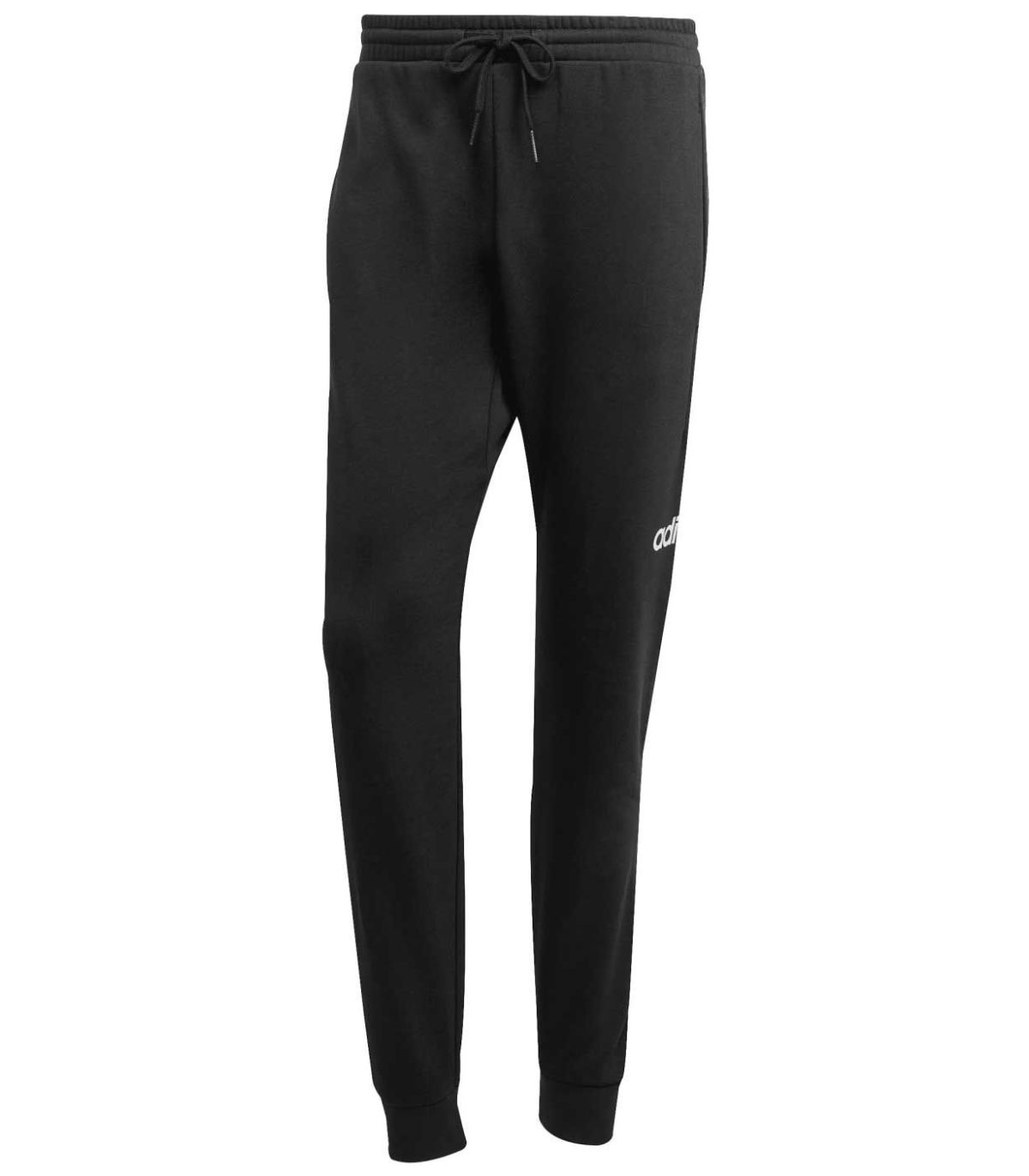 Pantalón deportivo Adidas M LIN FL TC PT para hombre en felpa suave con cintura elástica y puños de canalé.