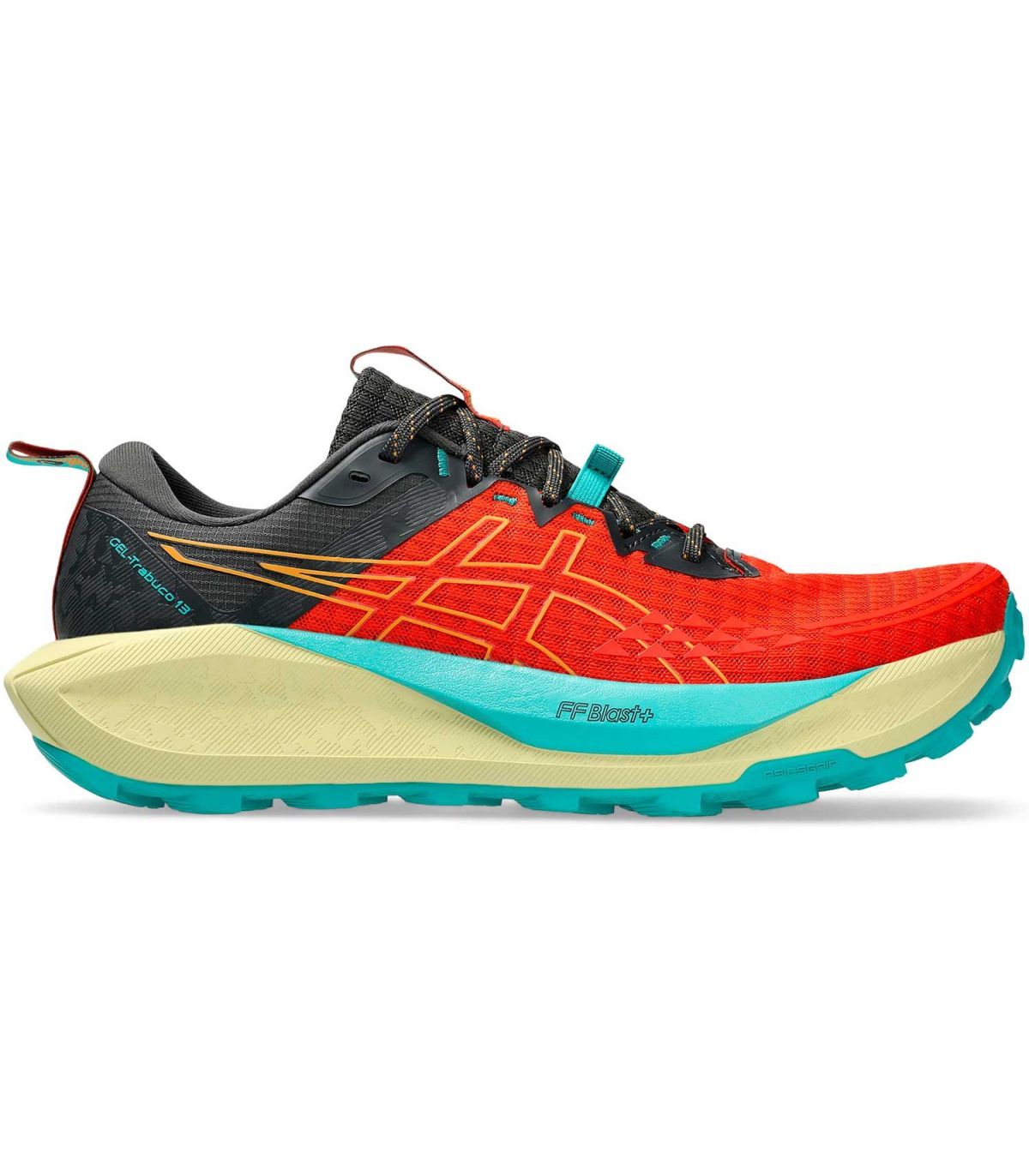 Zapatillas trail running Asics Gel Trabuco 13 801 hombre, amortiguación FF Blast Plus Eco y suela ASICSGRIP.