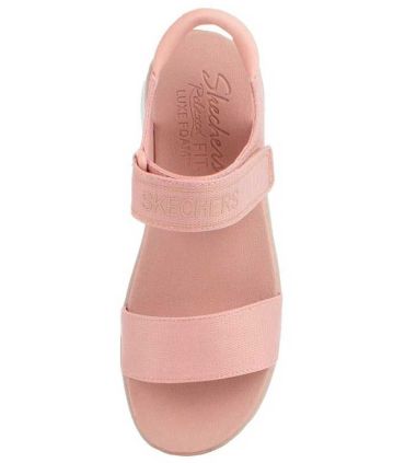 Sandalias Casual Skechers D'Lux Walker New Block Rosa