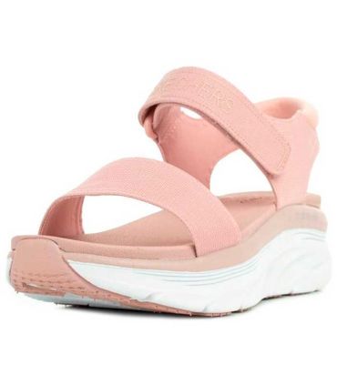 Sandalias Casual Skechers D'Lux Walker New Block Rosa