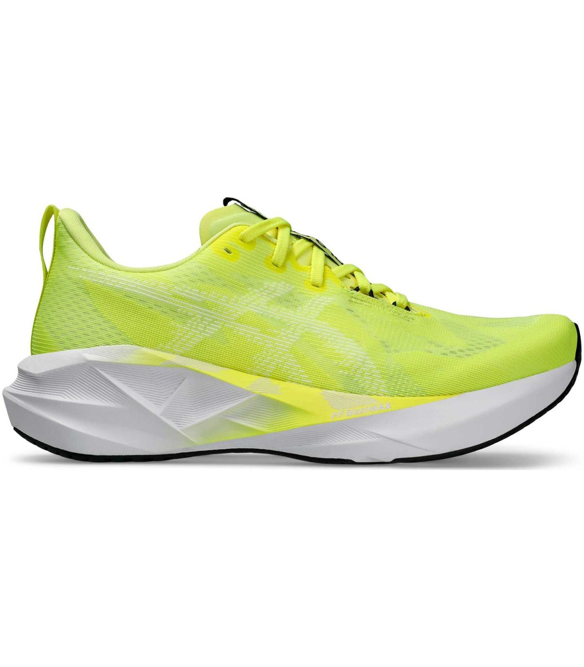 Asics Novablast 5 750 amarillas, zapatillas de running neutras con amortiguación reactiva FF BLAST MAX para asfalto.