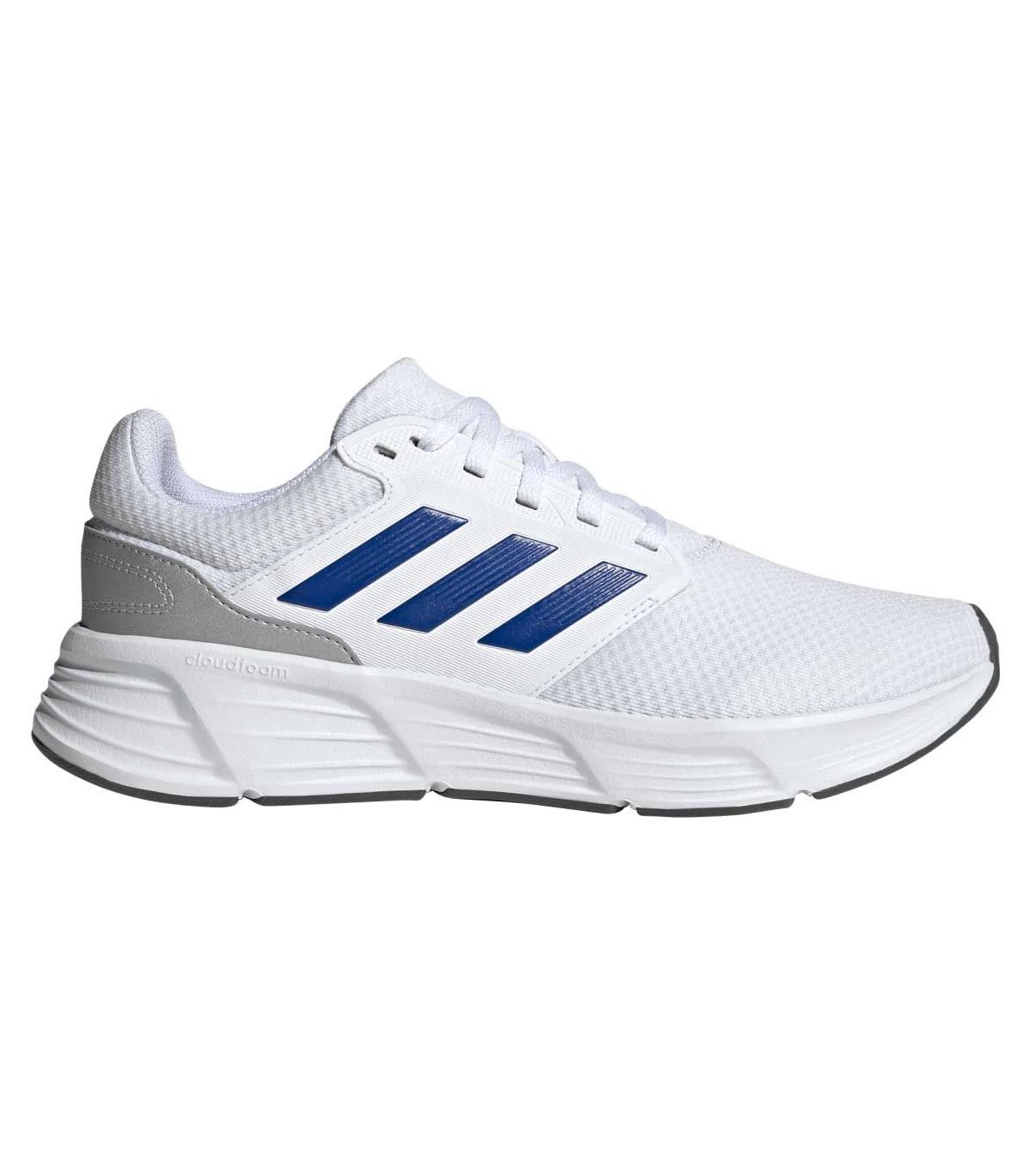 Adidas Galaxy 6 M blanca, zapatilla de running para hombre con amortiguación Cloudfoam y malla transpirable.