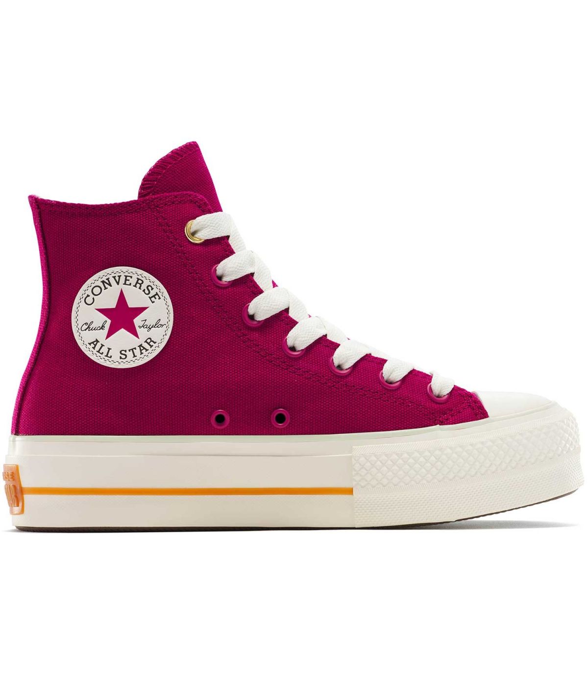 Converse Bota Chuck Taylor All Star Eva Lift Platform Sporty Berry con plataforma y detalles en color baya