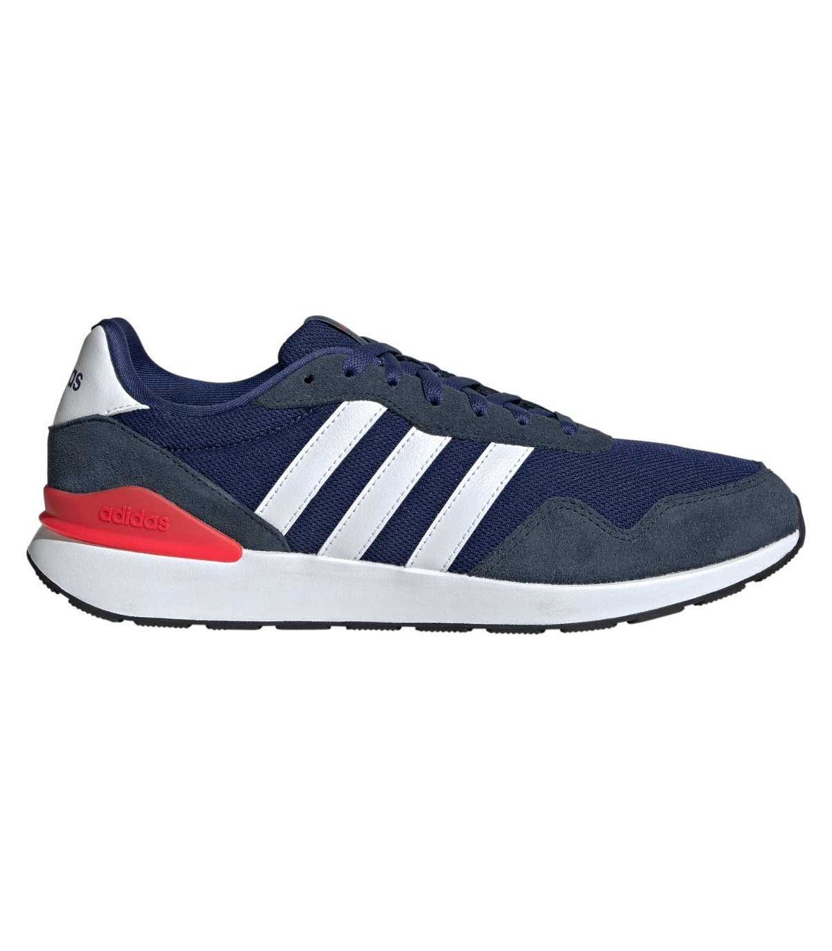 Zapatillas Adidas Run 60S 4.0 hombre azul, estilo retro años 60 con empeine de textil y piel y clip de talón TPU.