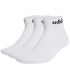 Pack de 3 calcetines tobilleros Adidas Linear Cushioned con amortiguación estratégica para running y entrenamiento.