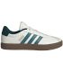 Zapatillas Adidas VL Court 3.0 35 de ante blanco con suela de goma vulcanizada y diseño urbano estilo skate.