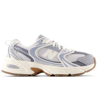 Zapatillas New Balance GR530UK junior estilo retro con amortiguación ABZORB y ajuste de cordones.