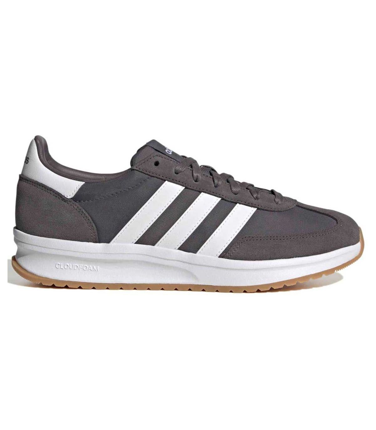 Zapatillas Adidas Run 70S 2.0 color gris, diseño retro running con mediasuela Cloudfoam y empeine textil transpirable.