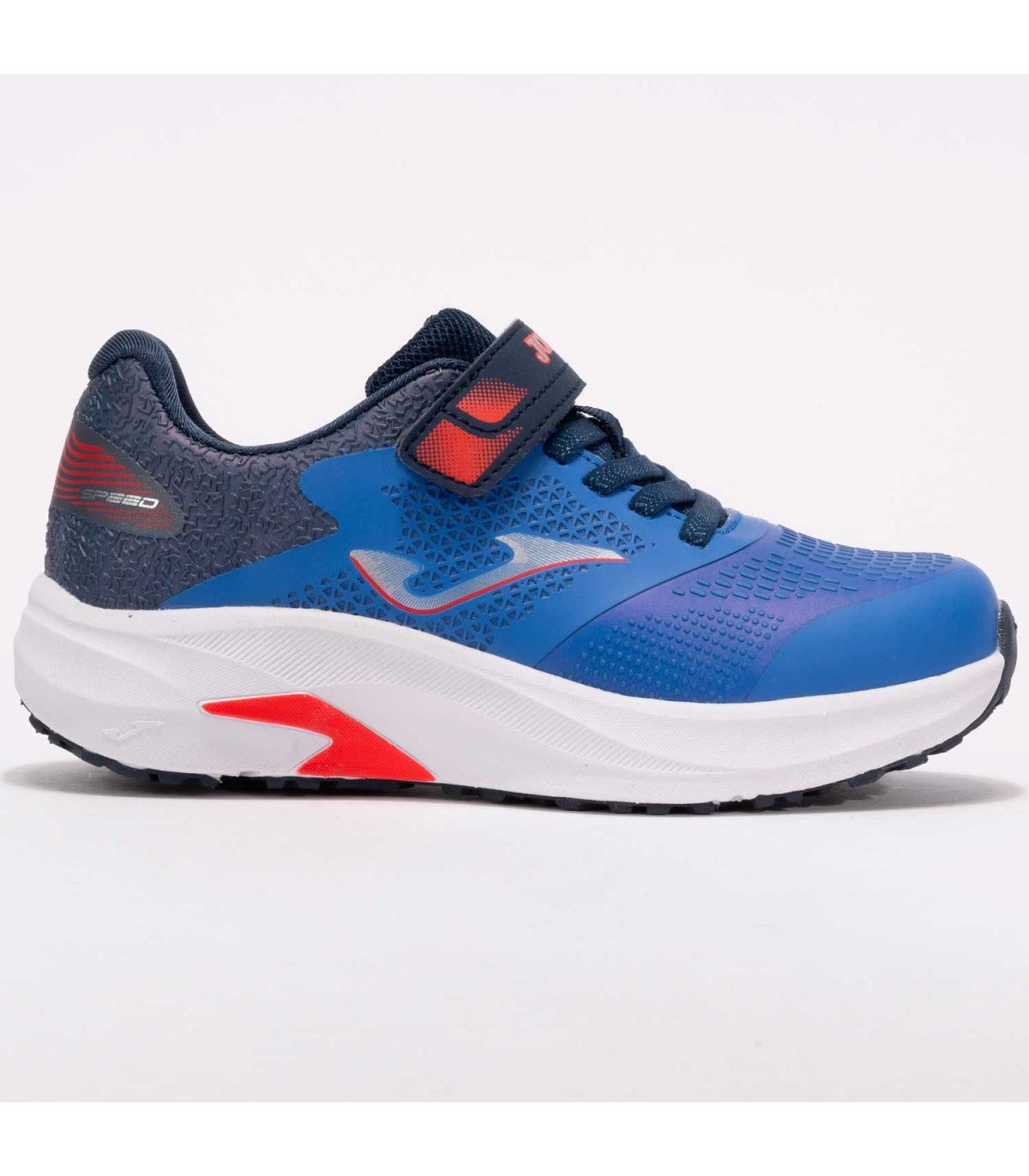 Zapatillas Joma Speed Jr Royal azul para running infantil con malla transpirable y suela de alta resistencia.