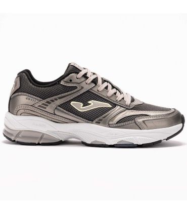 Zapatillas casual Joma CR111 grises para hombre, estilo retro running con malla transpirable y suela de caucho.