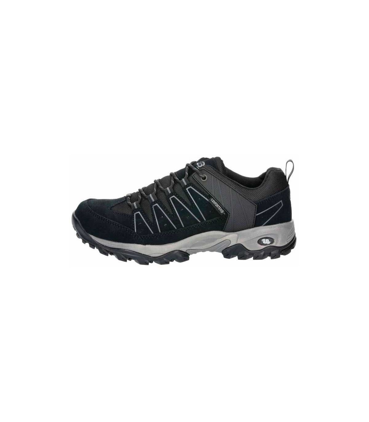 Zapatillas Bruetting Mount Pinos Low Negro de senderismo para hombre, impermeables con membrana Comfortex y suela CME.