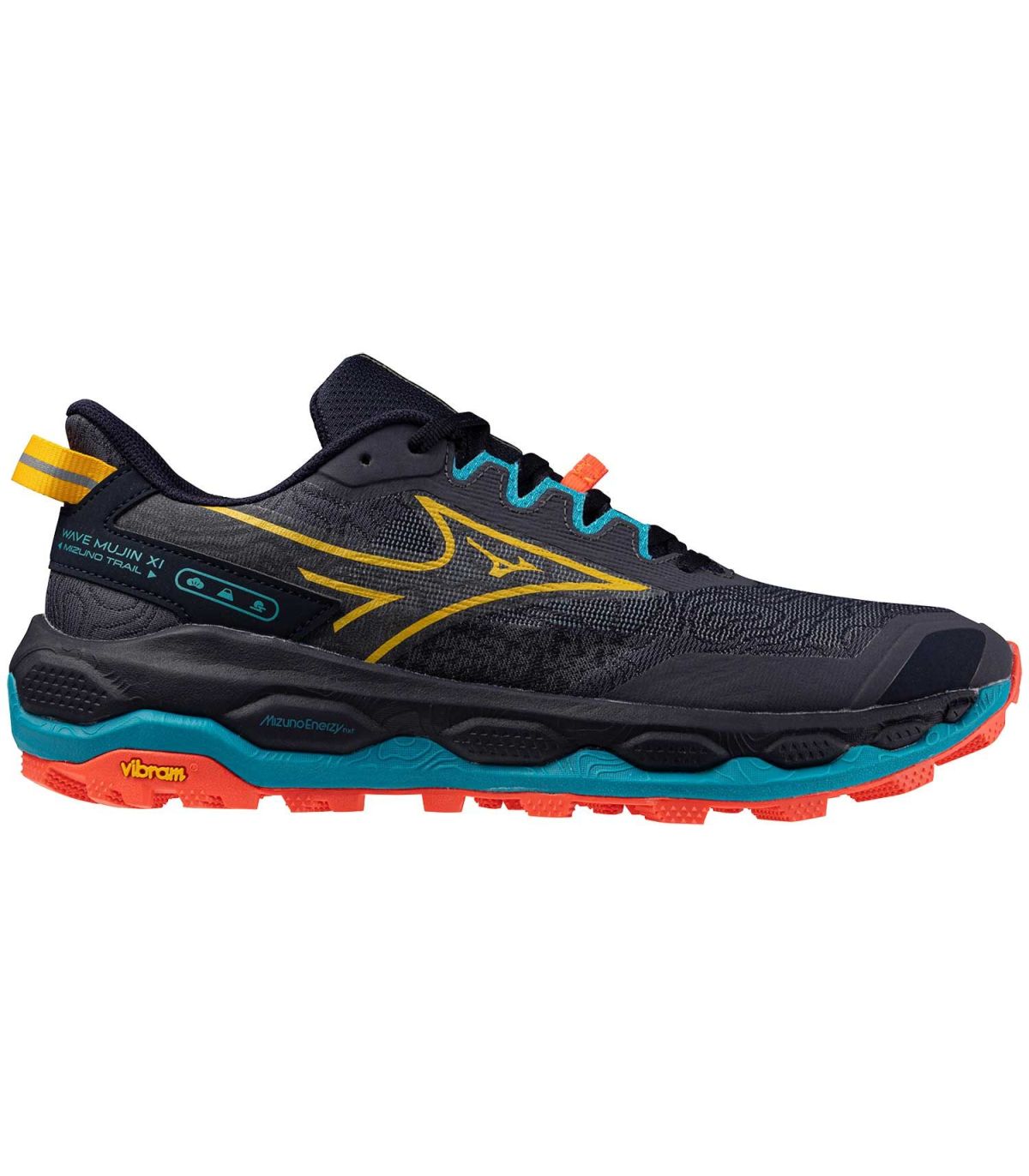 Zapatillas Mizuno Wave Mujin 11 hombre para trail running técnico con suela Vibram Megagrip y máxima amortiguación.