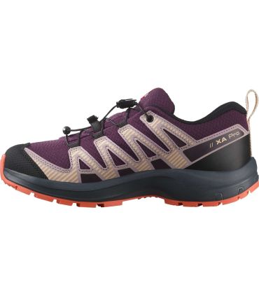 Zapatillas Trekking Niño Salomon Xa Pro V8 Waterproof Plum