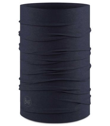 Tubular multifuncional Buff Original EcoStretch Solid Night Blue con protección solar y tejido reciclado.