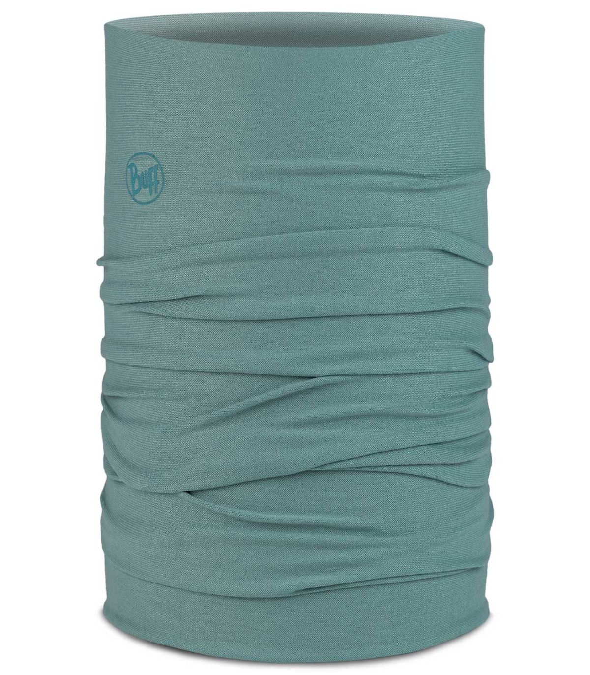 Buff Original EcoStretch Solid Jade, tubular multifuncional elástico color verde jade con protección solar.