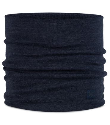 Braga de cuello Buff Merino Heavyweight Solid Night Blue de lana merino 500 gm² color azul marino.