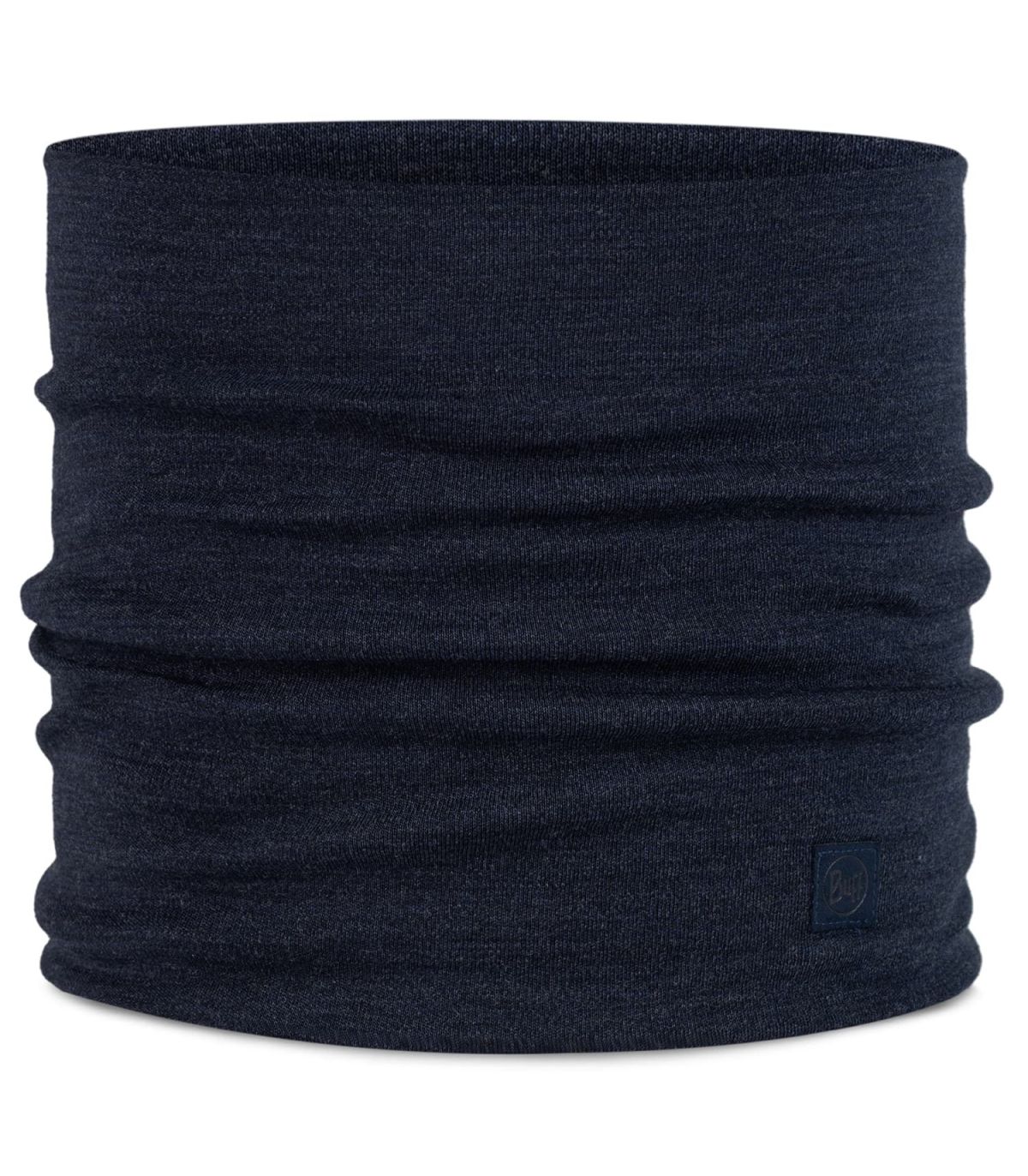 Braga de cuello Buff Merino Heavyweight Solid Night Blue de lana merino 500 gm² color azul marino.