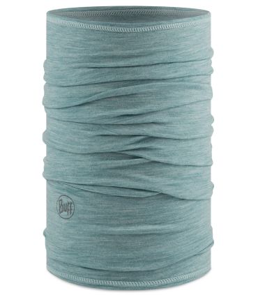 Buff Merino Lightweight Solid Pool, tubular de lana merina 100% azul, suave y sin costuras para cuello.