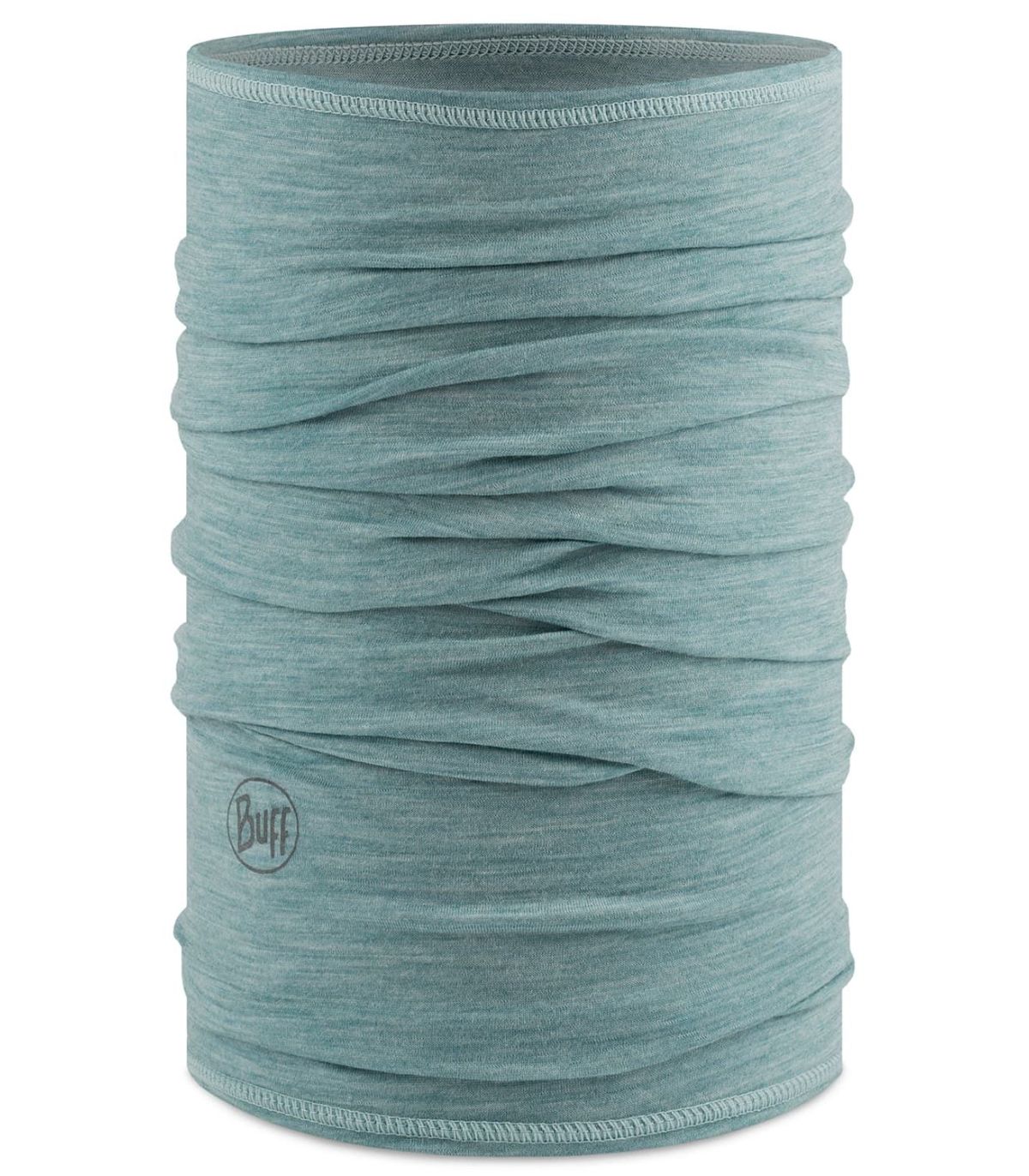 Buff Merino Lightweight Solid Pool, tubular de lana merina 100% azul, suave y sin costuras para cuello.