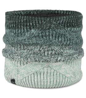 Calentador de cuello Buff Tricot y Polar Masha Silversage de punto grueso con forro polar PrimaLoft para invierno.