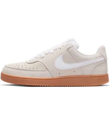 Nike Court Vision Low Beige Mujer | Puntera perforada y suela caramelo