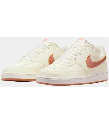 Nike Court Vision Low Next Nature Beige Mujer | Logo salmón
