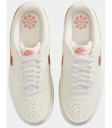 Nike Court Vision Low Next Nature Beige Mujer | Logo salmón