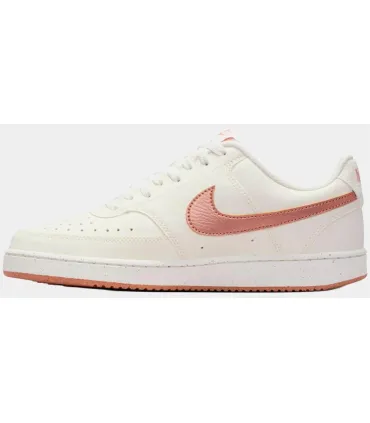 Nike Court Vision Low Next Nature Beige Mujer | Logo salmón