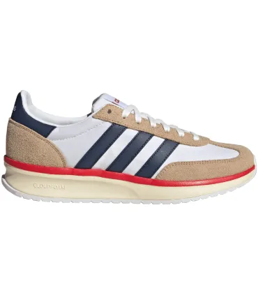Zapatillas Adidas Run 70s 2.0 blanco para hombre, estilo retro urbano con amortiguación y diseño clásico.