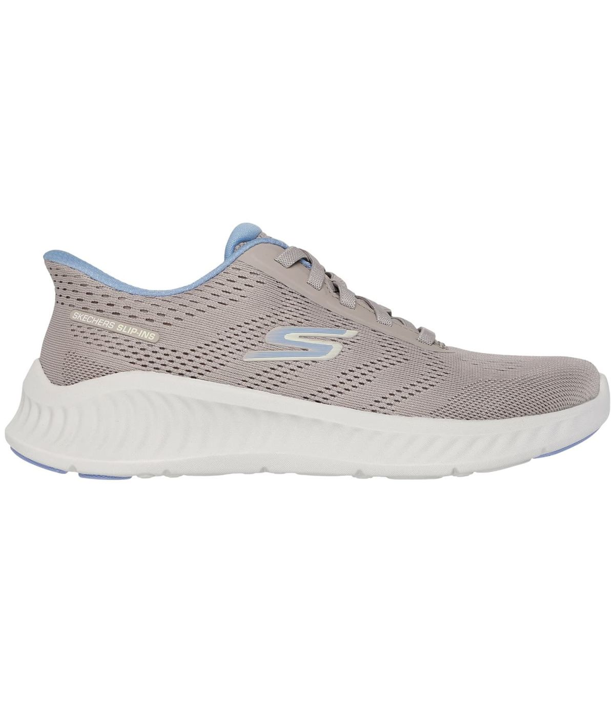 Zapatillas Skechers Slip Ins Now Khloe beige para mujer con tecnología Hands Free Slip-ins y Memory Foam.