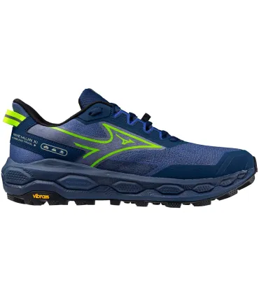 Mizuno Wave Mujin 11 azul: zapatilla de trail running con suela Vibram para montaña y larga distancia.