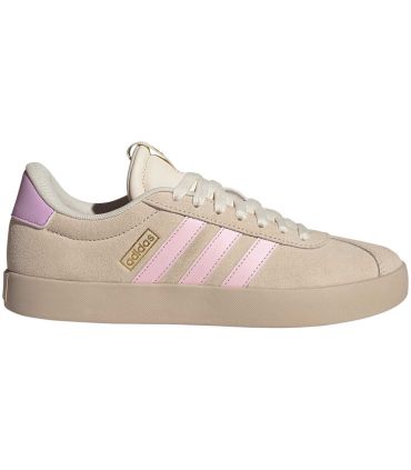 Adidas VL Court 3.0 Beige | Nubuck y bandas pastel