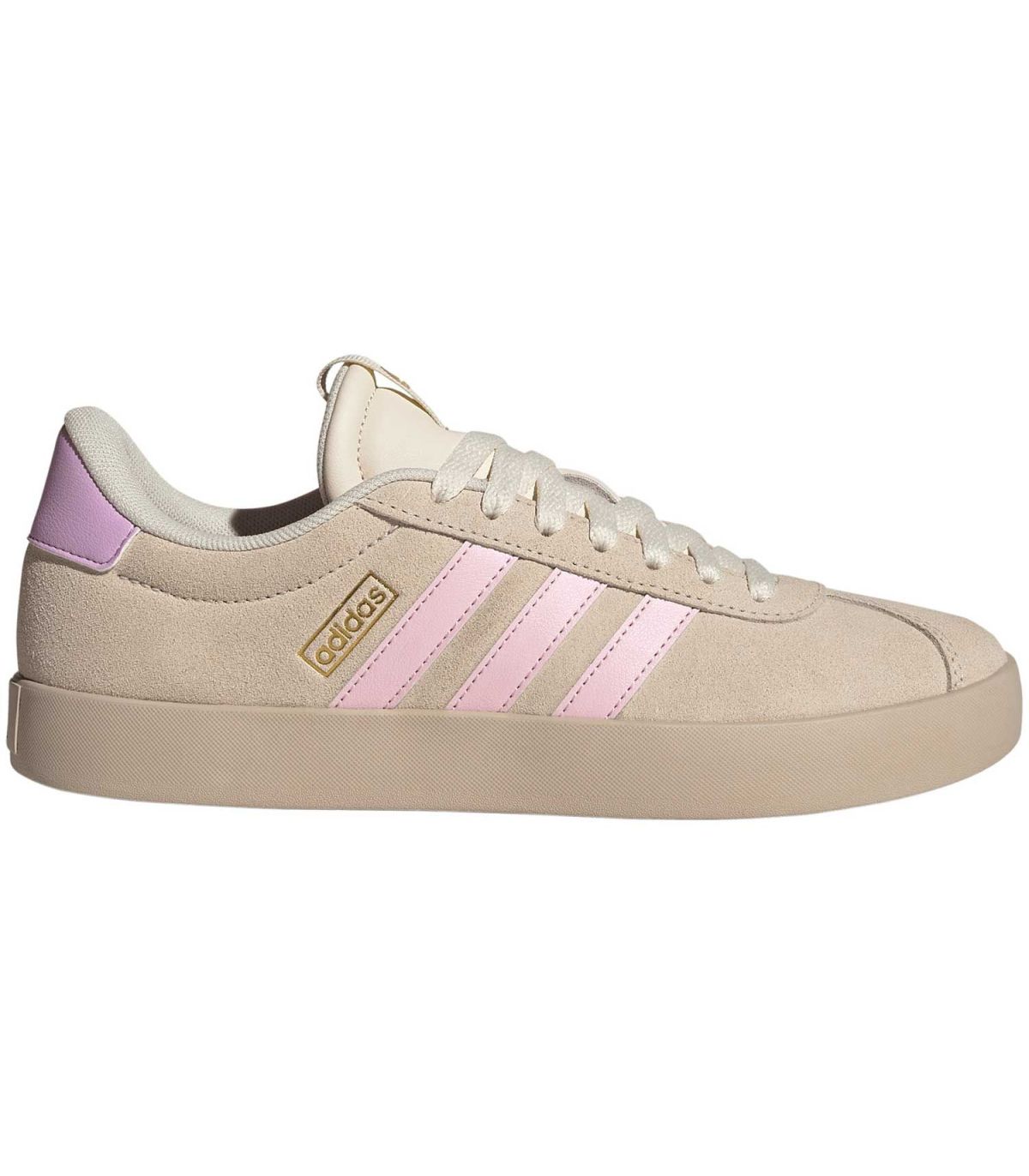 Adidas VL Court 3.0 Beige | Nubuck y bandas pastel