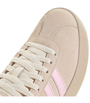 Adidas VL Court 3.0 Beige | Nubuck y bandas pastel