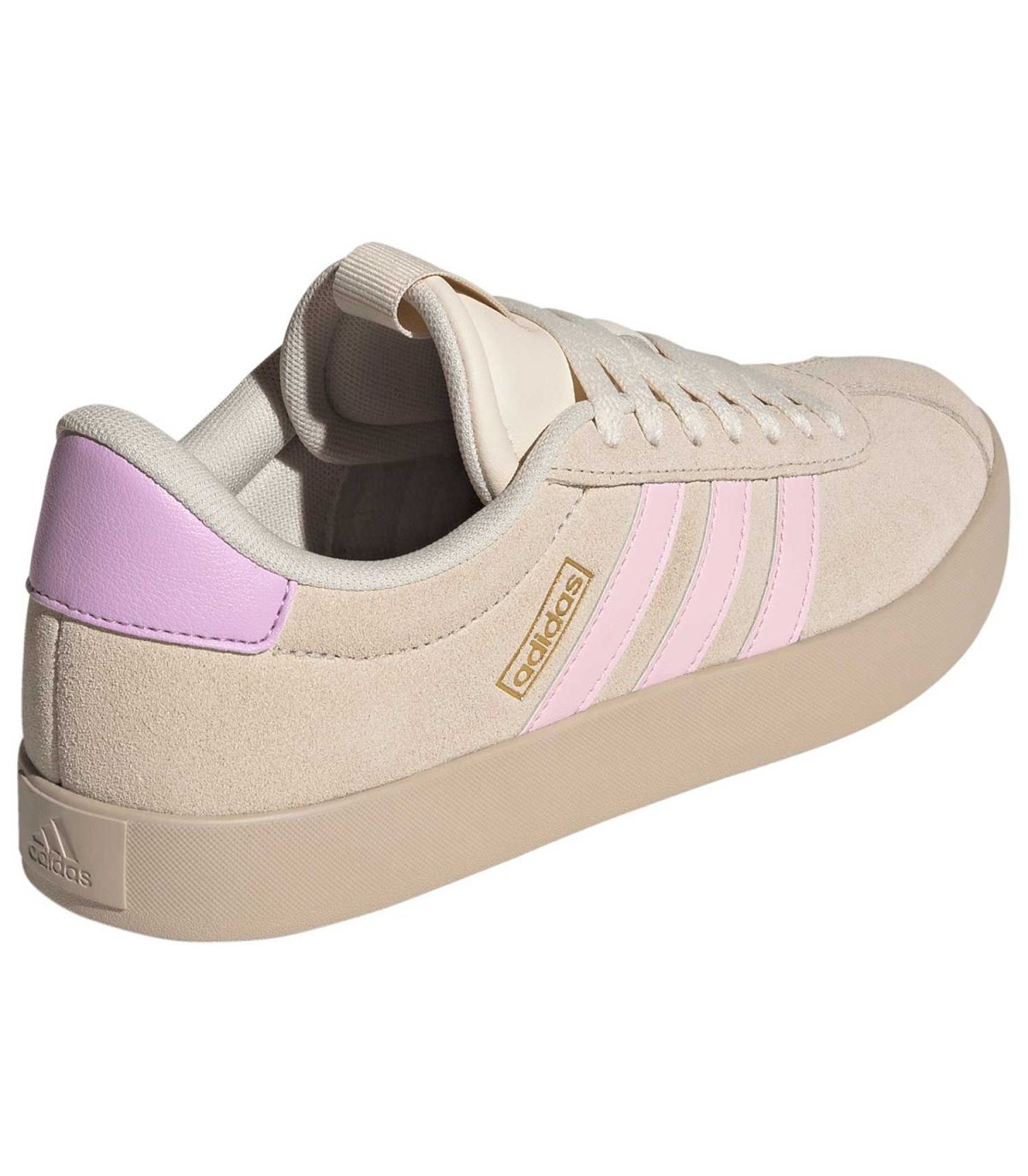 Adidas VL Court 3.0 Beige | Nubuck y bandas pastel