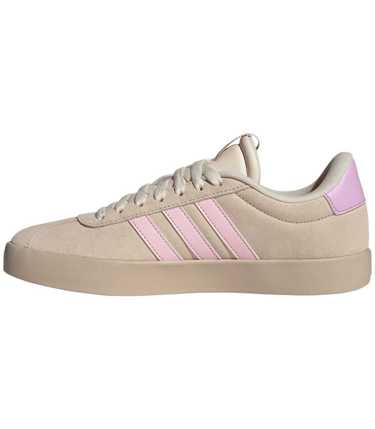 Adidas VL Court 3.0 Beige | Nubuck y bandas pastel