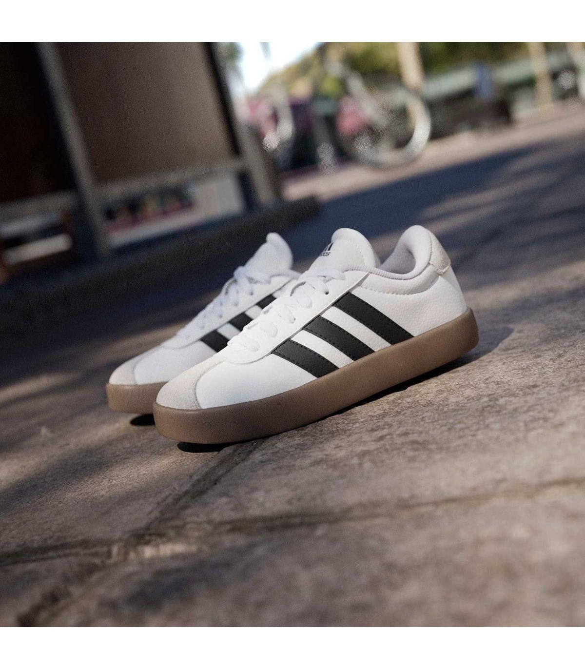 Adidas Zapatilla VL Court 3.0 Jr | Suela caramelo y puntera T