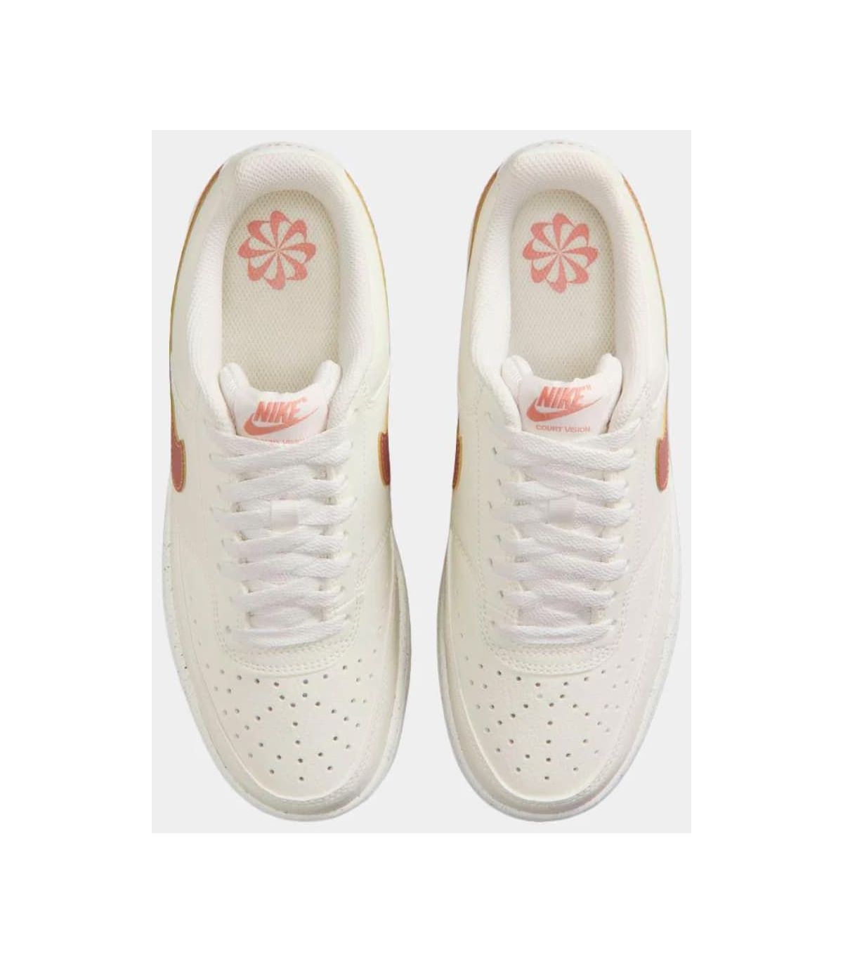 Nike Court Vision Low Next Nature Beige Mujer | Logo salmón