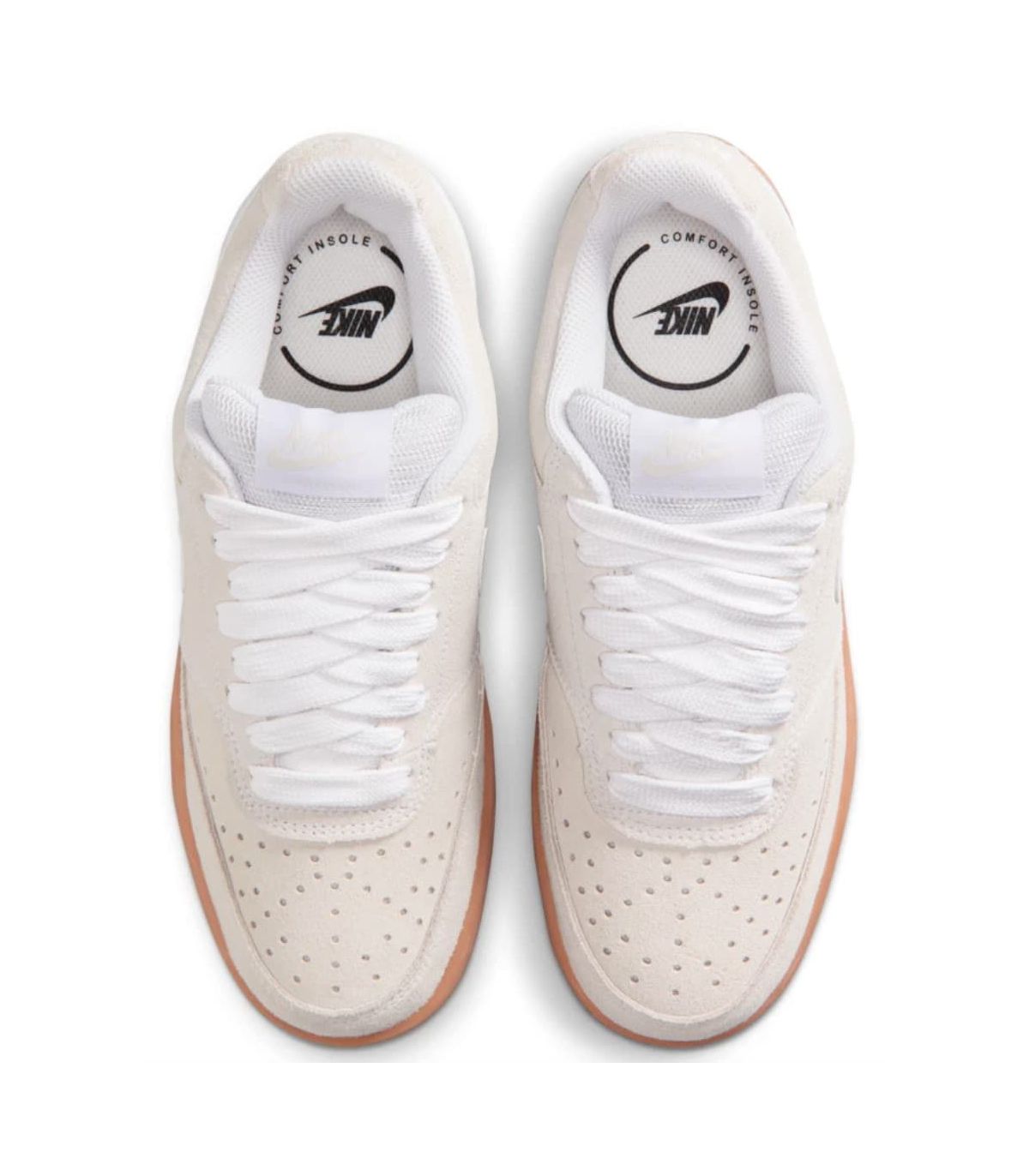 Nike Court Vision Low Beige Mujer | Puntera perforada y suela caramelo