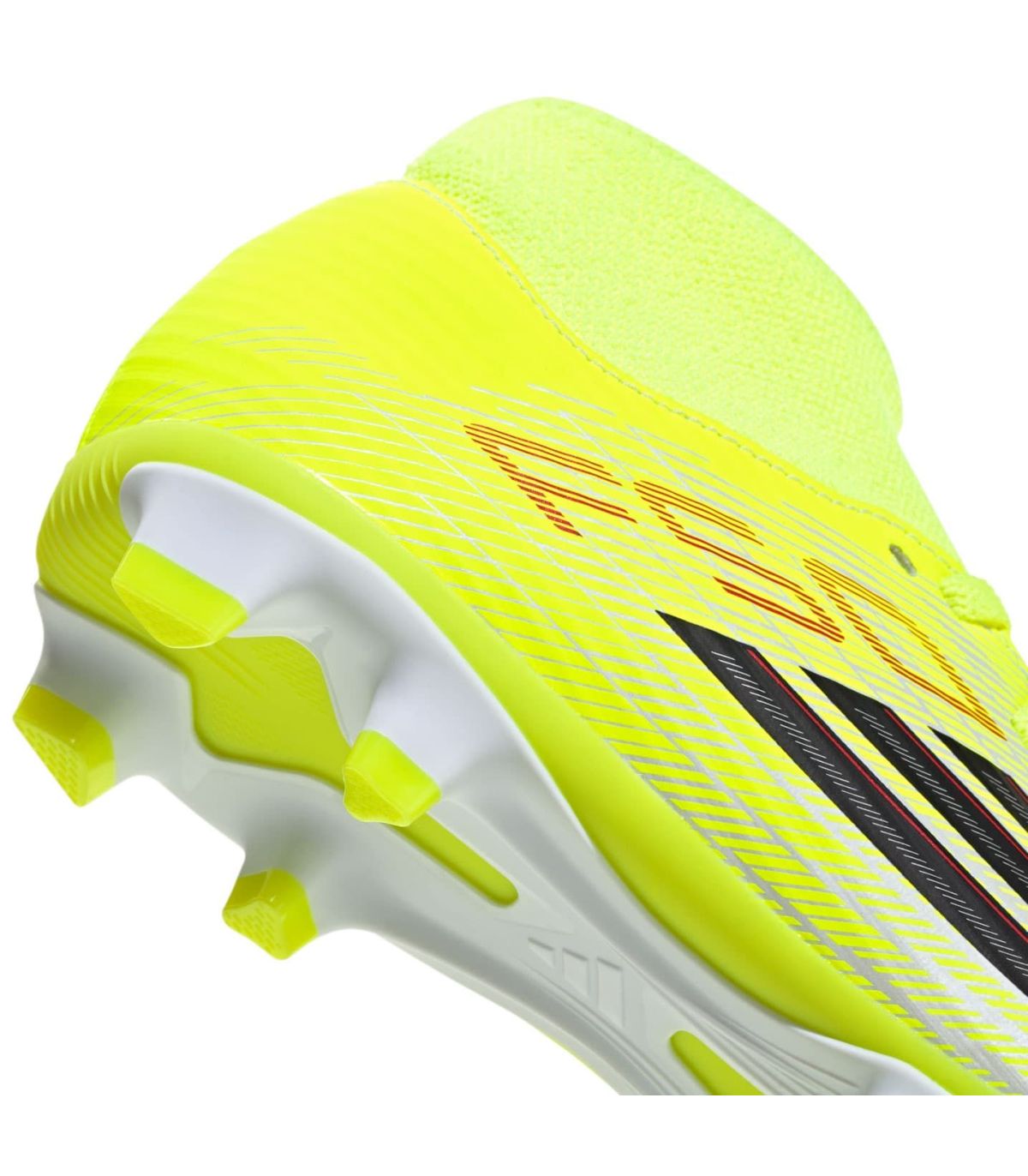 Adidas F50 Club Mid Fg/Mg Junior | Media Caña y Empeine Fiberskin Flúor
