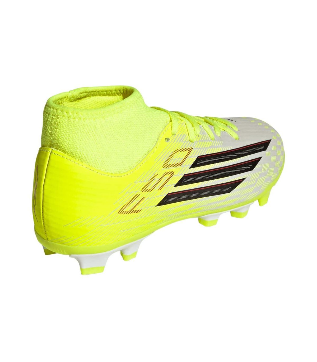 Adidas F50 Club Mid Fg/Mg Junior | Media Caña y Empeine Fiberskin Flúor