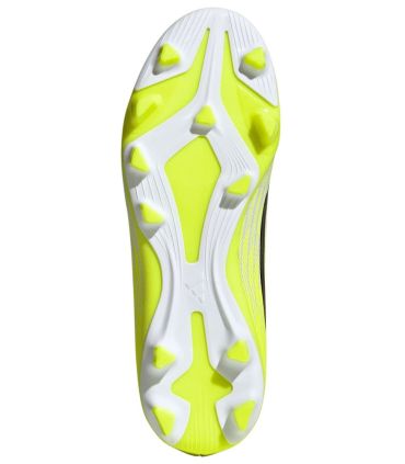 Adidas F50 Club Mid Fg/Mg Junior | Media Caña y Empeine Fiberskin Flúor