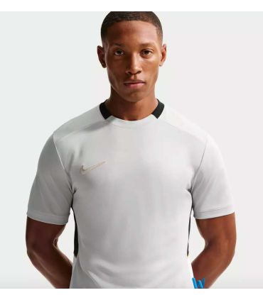 Nike Camiseta Academy Gris | Paneles laterales y cuello contraste