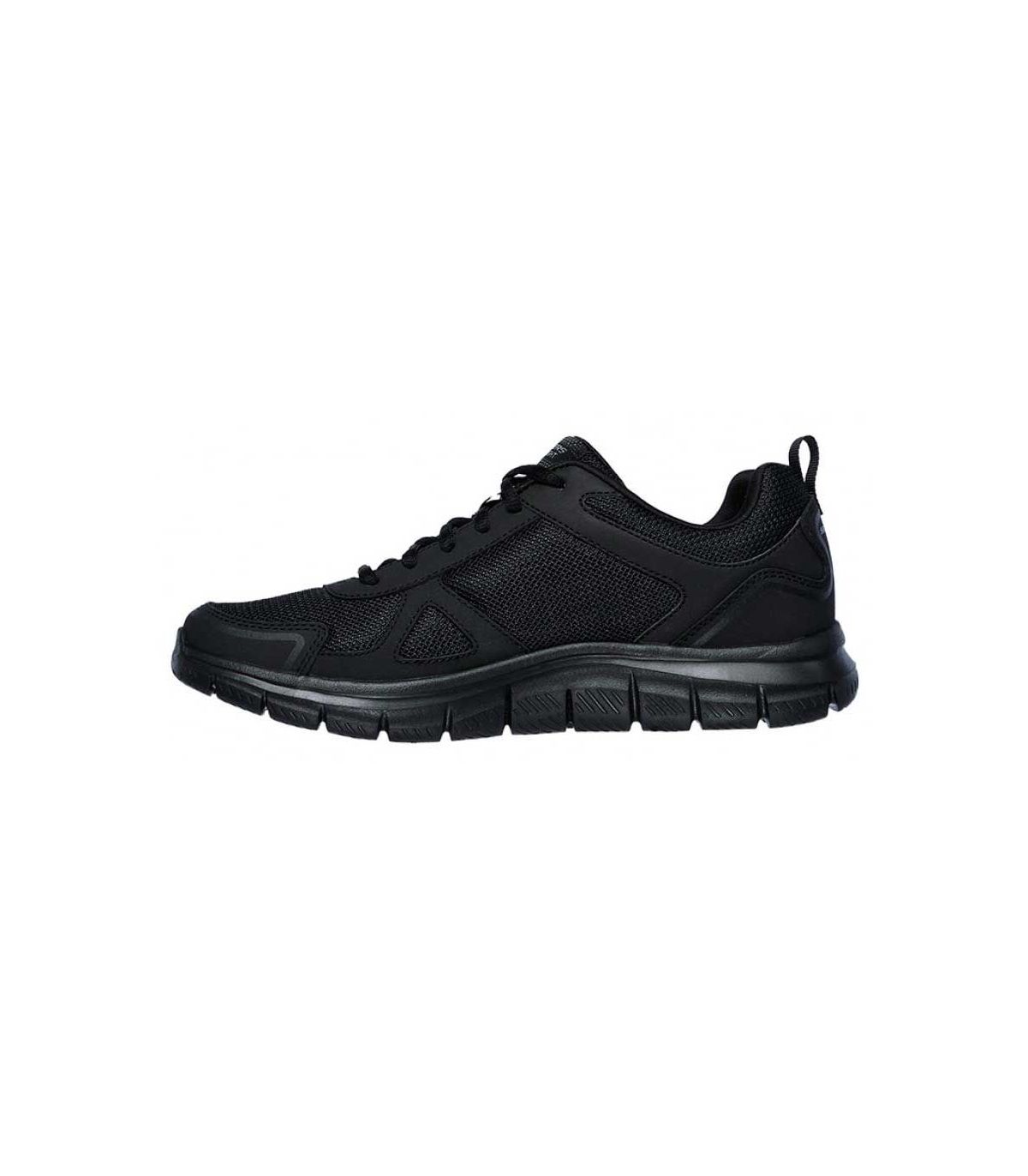 Skechers Burns Agoura Negro | Rejilla y tirador trasero
