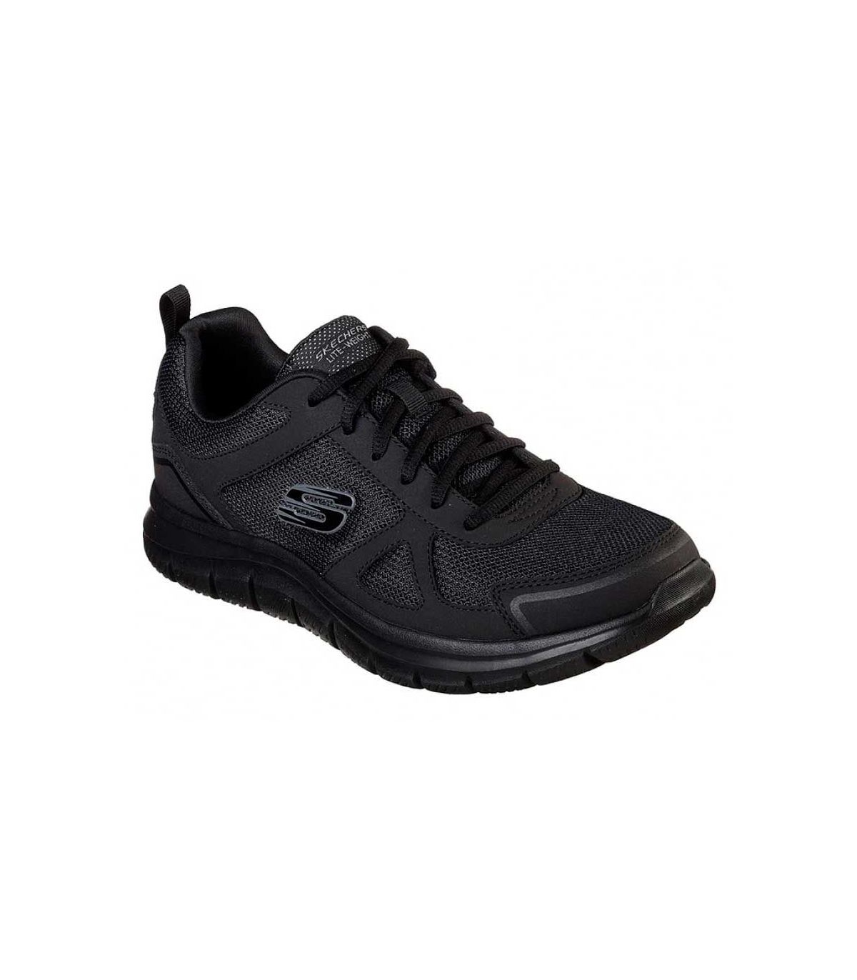 Skechers Burns Agoura Negro | Rejilla y tirador trasero