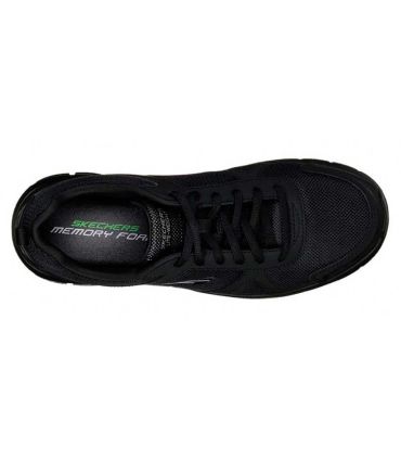 Skechers Burns Agoura Negro | Rejilla y tirador trasero