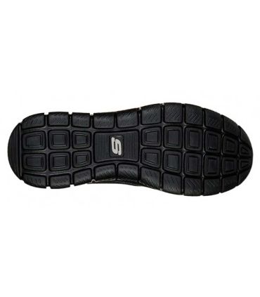 Skechers Burns Agoura Negro | Rejilla y tirador trasero