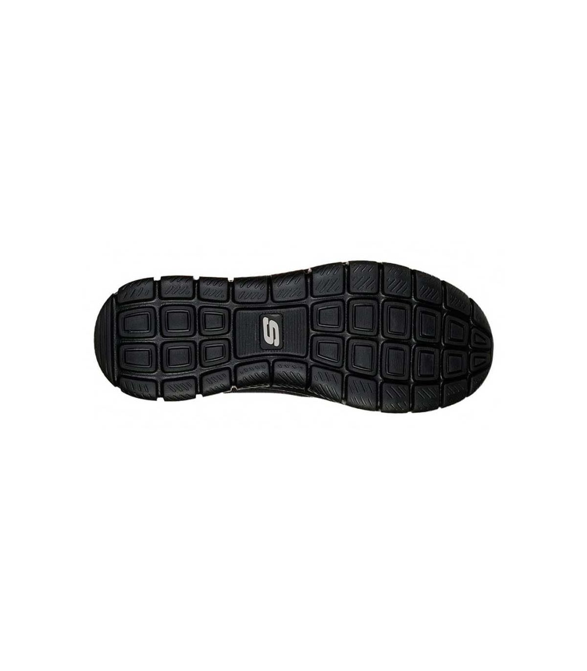 Skechers Burns Agoura Negro | Rejilla y tirador trasero