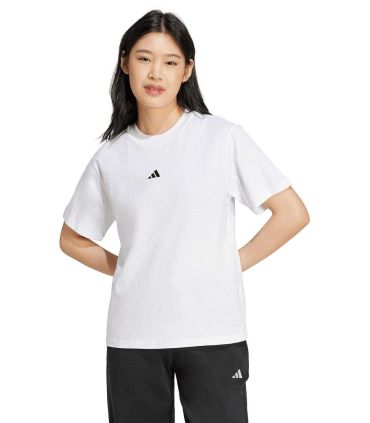 Adidas Camiseta Essentials Small Logo Blanco | Corte Clásico